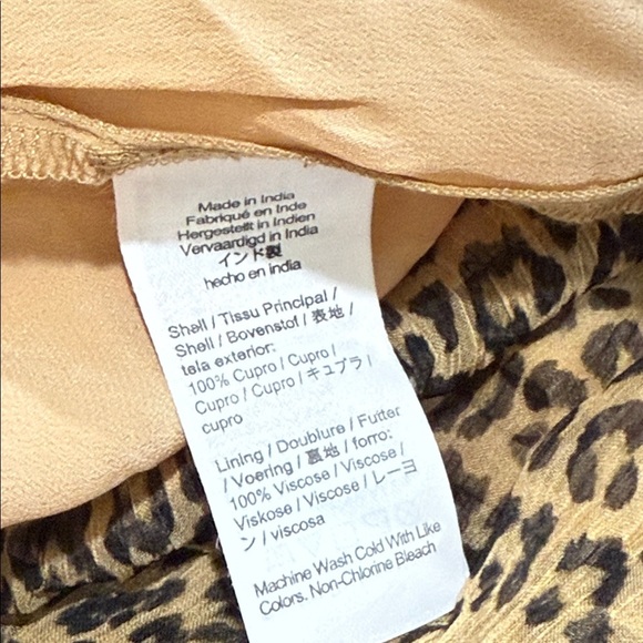 J.Crew NWOT Gwyneth layered slip skirt in leopard crinkle chiffon CH413 SZ L - Picture 4 of 6